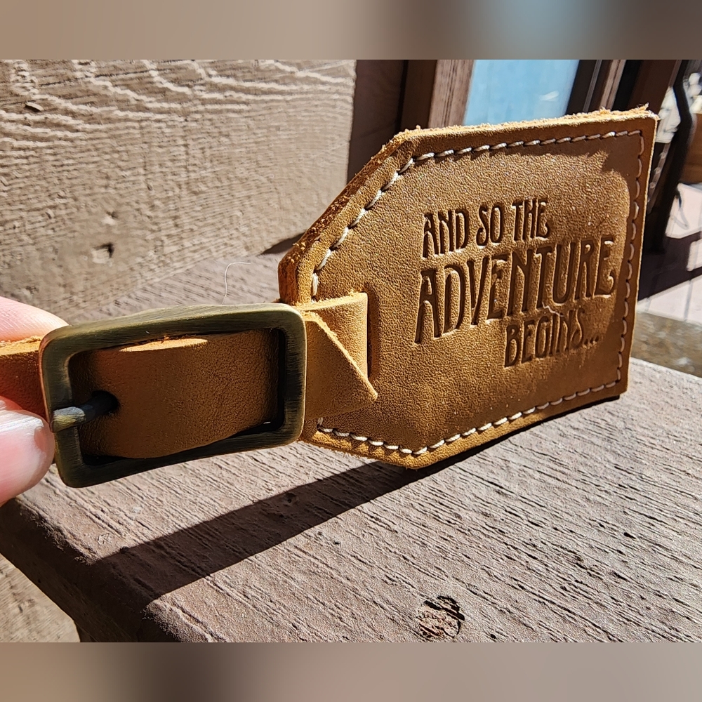 Unicorn 🦄  Honeycomb Portland Leather Goods Luggage Tag